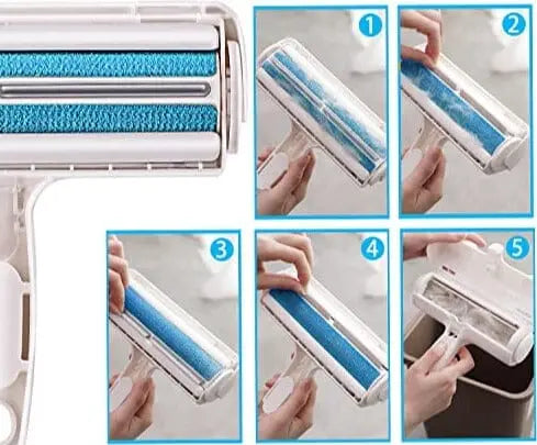 RouleauClean™ - Rouleau Brosse Double Actions | Poils d&